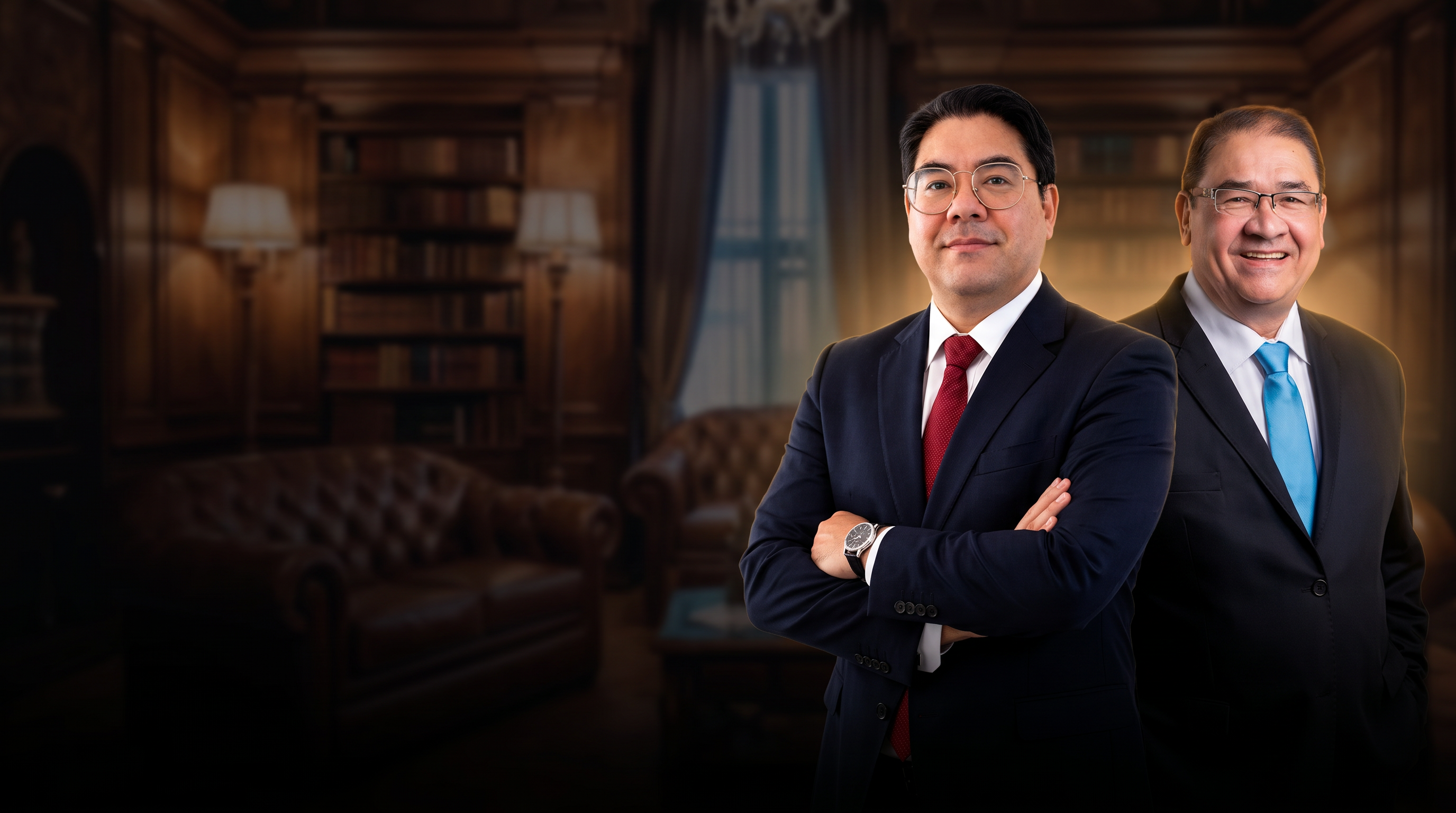 Dr. Iwao e Dr. Celso, sócios da Mura & Suzuki Advocacia